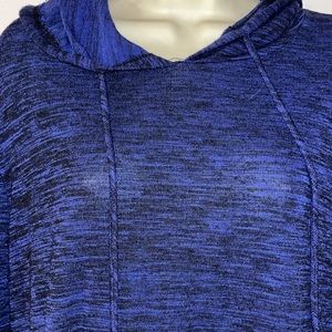 Mossimo Supply Co. size XL violet & black hooded sweater with wrap open back